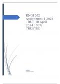 ENG1502 Assignment 1 2024 - DUE 18 April 2024 100% TRUSTED.