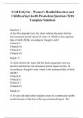 N144 EAQ Set - Women's Health/Disorders and Childbearing Health Promotion Questions With Complete Solutions