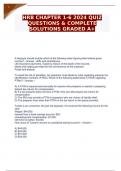 HRB CHAPTER 1-6 2024 QUIZ QUESTIONS & COMPLETE SOLUTIONS GRADED A+