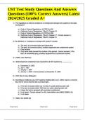 UST Test Questions And Answers (100% Correct Answers) Updated 2024/2025 (VERIFIED)