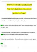 NASM CES Final Exam Questions and Answers 2024 / 2025 | 100% Verified Answers