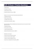 NUR 110 Exam 1 Practice Questions