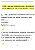 ATI RN Maternal Newborn Proctored Retake Exam with NGN Questions and Answers (2024 / 2025) (Verified Answers)