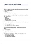 Practice Test AIC Study Guide questions and answers 