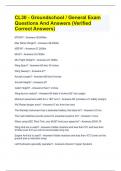 CL30 - Groundschool / General Exam Questions And Answers (Verified Correct Answers)