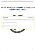 ATI COMPREHENSIVE EXIT EXAM 2023 WITH NGN QUESTION AND ANSWER