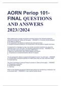 AORN Periop 101- FINAL QUESTIONS  AND ANSWERS 2023//2024