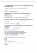 STERILIZATION AND DISINFECTION CST EXAM QUESTIONS AND ANSWERS #7.