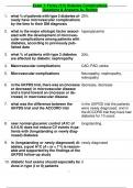 Exam 1: Farley (2/5) Diabetes Complications Questions & Answers A+ Review