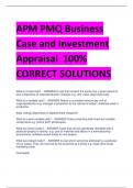 APM PMQ Business Case and Investment Appraisal 100 CORRECT