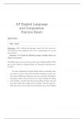 PACKAGE::- AP ENGLISH LITERATURE AND COMPOSITION PRACTICE EXAMS