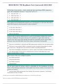 BIOCHEM C785 Readiness Test (Answered) 2022/2023