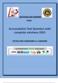 Accumulative Test Question with complete solutions 2023.