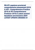 RN ATI capstone proctored comprehensive assessment 2019 A /ATI - Comprehensive Practice 2019 A/ ATI Comprehensive Predictor 2019 A Latest version/ Questions and Answers 2024 LATEST UPDATE GRADED A+ 