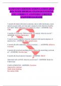 AANP FNP CERTIFICATION LATEST 2023- 2024 WITH 200 REAL EXAM QUESTIONS AND CORRECT ANSWERS(VERIFIED ANSWERS)|AGRADE 3 month old infant with down syndrome, due to milk intolerance, mom started on goats milk; now has pale conjunctiva but otherwise healthy. L