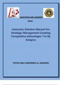 Instructor Solution Manual For Strategic Management Creating