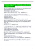Lewis Med Surge Exam 1- 2024 - Evolve Q&A Graded A+