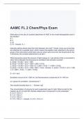 AAMC FL 2 Chem-Phys Exam Questions with correct Answers