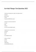 ServSafe Manger Test 2024 Questions and Answers 