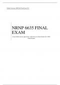 Walden University, NRNP 6635 Final Exam 2021 Exam Elaborations Questions with Answers Exam Prep 