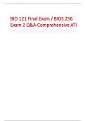 BIO 121 Final Exam / BIOS 256 Exam 2 Q&A Comprehensive AT