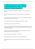 PL-900 Microsoft Power Platform Fundamentals with 100% correct answers already graded A+