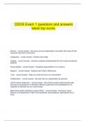  CDCR Exam 1 questions and answers latest top score.