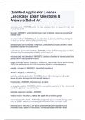Qualified Applicator License Landscape  Exam Questions & Answers[Rated A+]