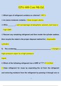 EPA 608 Core 9th Edition | Questions with 100% Correct Answers | Verified | Updated 2024