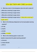 EPA SECTION 608 CORE (2019 revision) | Questions with 100% Correct Answers | Verified | Updated 2024