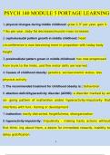 PSYC 140 Developmental Psychology Module 5 Exam 2024 - Portage Learning