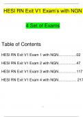2024 HESI EXIT RN EXAM Version 1(V1) – Next Gen (NGN){4 Set of Exams} 100% Verified Qs & Ans