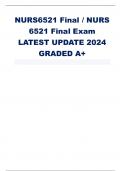 NURS6521 Final / NURS 6521 Final Exam LATEST UPDATE 2024 GRADED A+ 