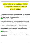 ATI RN Med Surg Proctored Exam with NGN Questions and Answers (2024 / 2025) (Verified Answers)