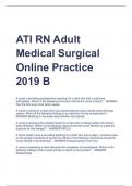 ATI RN Adult  Medical Surgical  Online Practice  2019-2024 B updated