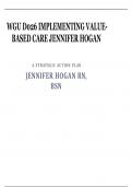 WGU D026 IMPLEMENTING VALUEBASED CARE JENNIFER HOGAN