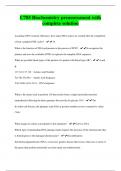 C785 Biochemistry preassessment with complete solution