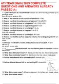 ATI-TEAS (Math) 2023 COMPLETE QUESTIONS AND ANSWERS ALREADY PASSED A+