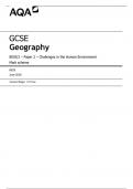 GCSE Geography 8035/2 – Paper 2 – Challenges in the Human Environment Mark scheme 8035 June 2018 Version/Stage: 1.0 Fina