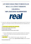 ATI MED SURGE PROCTORED EXAM REAL 13 LATEST VERSIONS  GRADEDA+ 100% SUCCESS GUARENTEED