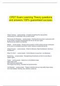  CPDT Exam Learning Theory questions and answers 100% guaranteed success.