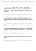 Journeyman Electrician Practice Test exam  questions and complete correct answers  2024