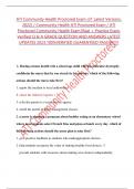 ATI Community Health Proctored Exam (31 Latest Versions,  2022) / Community Health ATI Proctored Exam / ATI  Proctored Community Health Exam |Real + Practice Exam,  Verified Q & A GRADE QUESTION AND ANSWERS LATEST  UPDATES 2023.100%VERIFIED GUARENTEED PAS