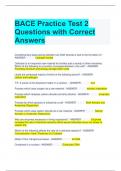 BACE Practice Test 2 Questions with Correct Answers
