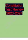 Constitution Test Review 2023 ECON 2152 FINAL EXAM TESTBANK.Latest Updated CORRECT and WELL VERIFIED QUESTIONS and ANSWERS .A+GUARANTEED