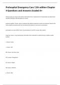 Prehospital Emergency Care 11th edition Chapter 4 Questions and Answers.Graded A+