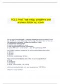    ACLS Post Test (copy) questions and answers latest top score.