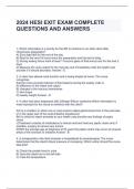 2024 HESI EXIT EXAM COMPLETE QUESTIONS AND ANSWERS