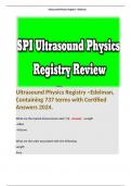 Ultrasound Physics Registry ~Edelman, Containing 737 terms with Certified Answers 2024. 