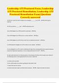 Leadership ATI Proctored Focus, Leadership  ATI Proctored Remediation, Leadership ATI  Proctored Remediation Exam| Questions Correctly answered